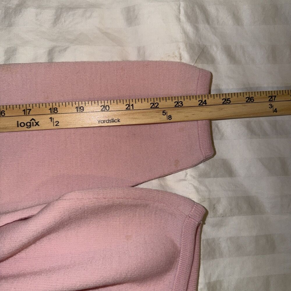 VTG Pendleton Virgin Woolen Mills Women Sweater M Pink V neck Classic Preppy USA - Picture 12 of 12